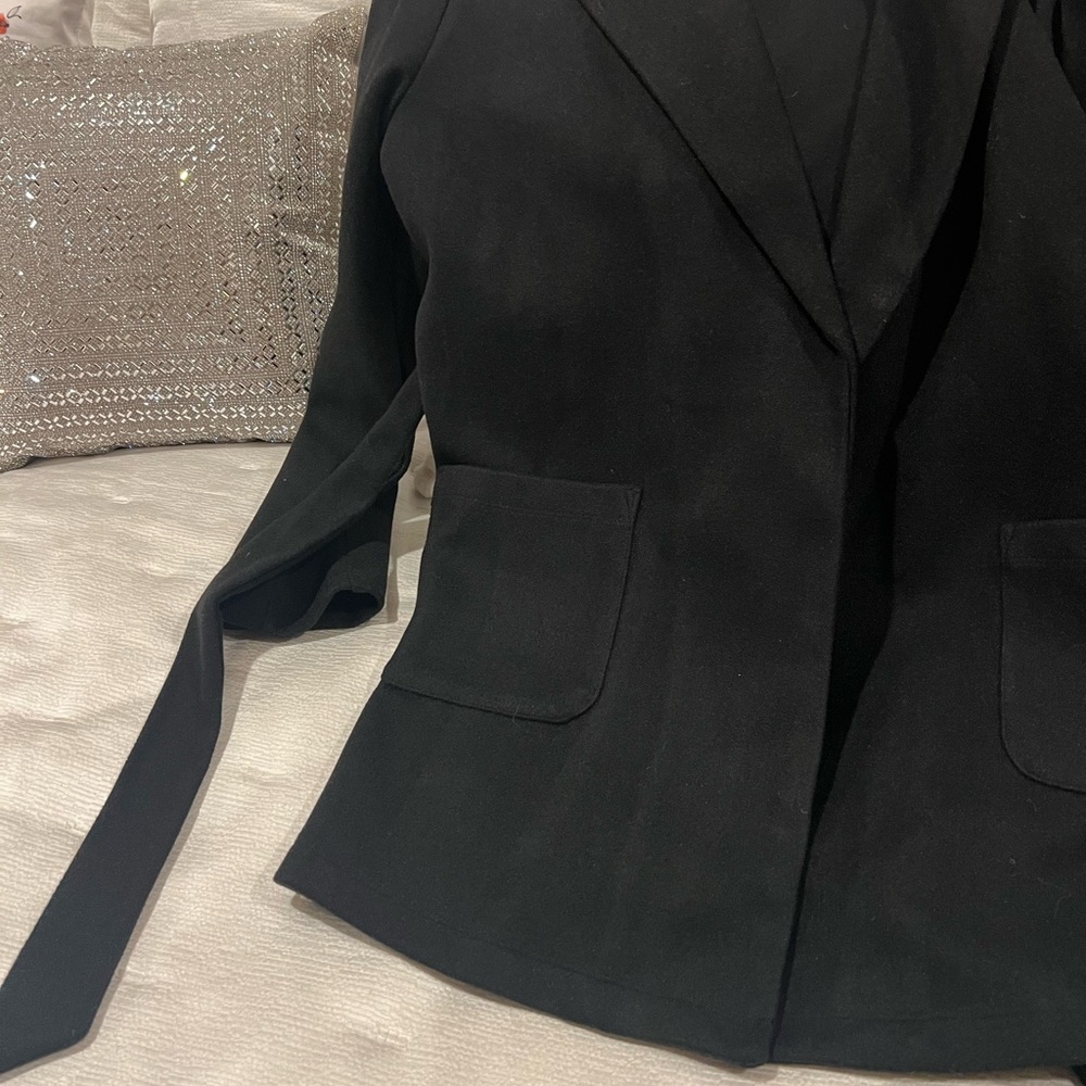 Iris Black Trench Coat - Picture 7 of 9